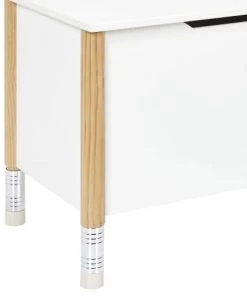 Toilinux Boîtes Et Paniers De Rangements Enfant Banc Pour Chambre D'enfant Avec Coffre De Rangement Blanc -Coussins enfant Soldes 2022 banc pour chambre d enfant avec coffre de rangement blanc 2