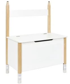 Toilinux Boîtes Et Paniers De Rangements Enfant Banc Pour Chambre D'enfant Avec Coffre De Rangement Blanc