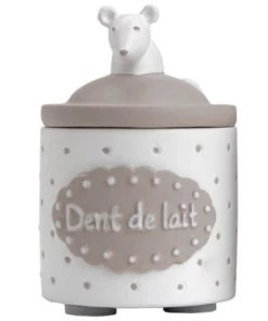 Amadeus Accessoires De Salle De Bain Enfant Boîte à Dents De Lait Blanche