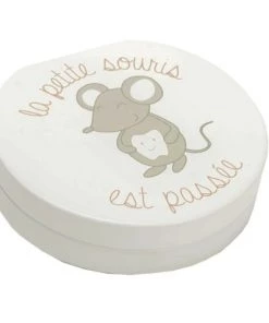 Amadeus Accessoires De Salle De Bain Enfant Boîte à Dents De Lait En Bois