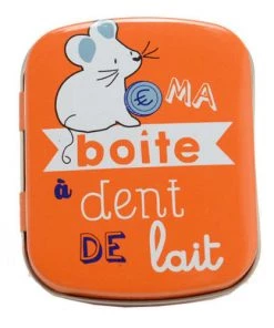 Amadeus Accessoires De Salle De Bain Enfant Boite à Dents De Lait En Métal
