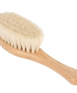 Cotton & Sweets Accessoires De Salle De Bain Enfant Brosse à Cheveux Bébé De Relaxation En Bois Et Poils De Chèvre Doux
