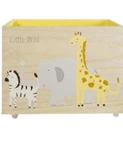 Maisons Du Monde Boîtes Et Paniers De Rangements Enfant Caisse à Jouets à Roulettes Imprimé Animaux