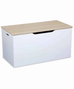 Alice's Garden Boîtes Et Paniers De Rangements Enfant Coffre à Jouet En Bois Massif Pin Naturel Blanc