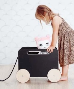 Ooh Noo Boîtes Et Paniers De Rangements Enfant Coffre à Jouets à Roulettes Noir Ardoise -Coussins enfant Soldes 2022 coffre a jouets a roulettes noir ardoise 2