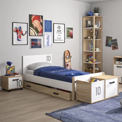 Gami Boîtes Et Paniers De Rangements Enfant Coffre à Jouets Chêne Blanc 4 Gami Boîtes Et Paniers De Rangements Enfant Coffre à Jouets Chêne Blanc – Image 2