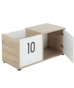 Gami Boîtes Et Paniers De Rangements Enfant Coffre à Jouets Chêne Blanc 10 Gami Boîtes Et Paniers De Rangements Enfant Coffre à Jouets Chêne Blanc -Coussins enfant Soldes 2022 coffre a jouets chene blanc 3