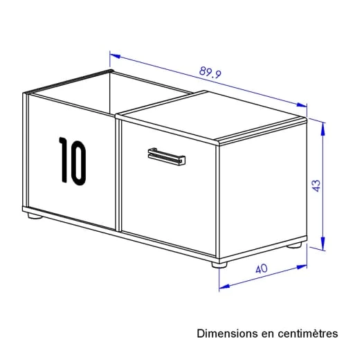 Gami Boîtes Et Paniers De Rangements Enfant Coffre à Jouets Chêne Blanc 7 Gami Boîtes Et Paniers De Rangements Enfant Coffre à Jouets Chêne Blanc – Image 5