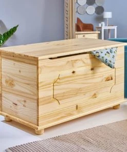 Altobuy Boîtes Et Paniers De Rangements Enfant Coffre à Jouets Naturel -Coussins enfant Soldes 2022 coffre a jouets naturel 3