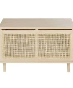Maisons Du Monde Boîtes Et Paniers De Rangements Enfant Coffre Beige Finition Cannage En Rotin