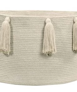 Lorena Canals Boîtes Et Paniers De Rangements Enfant Corbeille En Coton Blanc 30xØ45