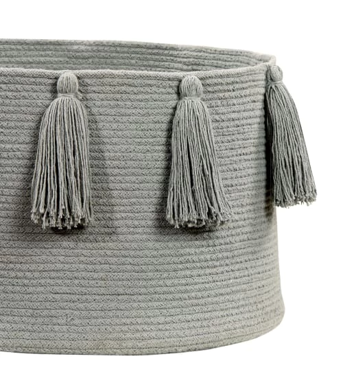 Lorena Canals Boîtes Et Paniers De Rangements Enfant Corbeille En Coton Gris 30xØ45 5 Lorena Canals Boîtes Et Paniers De Rangements Enfant Corbeille En Coton Gris 30xØ45 – Image 3