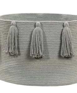 Lorena Canals Boîtes Et Paniers De Rangements Enfant Corbeille En Coton Gris 30xØ45