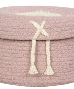 Lorena Canals Boîtes Et Paniers De Rangements Enfant Corbeille En Coton Rose 13xØ20