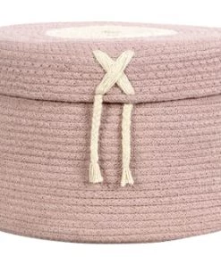 Lorena Canals Boîtes Et Paniers De Rangements Enfant Corbeille En Coton Rose 20xØ30