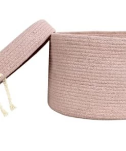 Lorena Canals Boîtes Et Paniers De Rangements Enfant Corbeille En Coton Rose 20xØ30 -Coussins enfant Soldes 2022 corbeille en coton rose 20xoe30 4