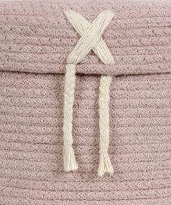 Lorena Canals Boîtes Et Paniers De Rangements Enfant Corbeille En Coton Rose 20xØ30 -Coussins enfant Soldes 2022 corbeille en coton rose 20xoe30 5