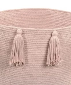Lorena Canals Boîtes Et Paniers De Rangements Enfant Corbeille En Coton Rose 30xØ45 -Coussins enfant Soldes 2022 corbeille en coton rose 30xoe45 4
