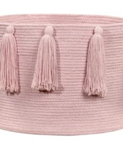 Lorena Canals Boîtes Et Paniers De Rangements Enfant Corbeille En Coton Rose 30xØ45