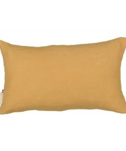 Chouchouette Coussins Enfant Coussin 30x50 Brodé Hirondelle Camel En Gaze De Coton