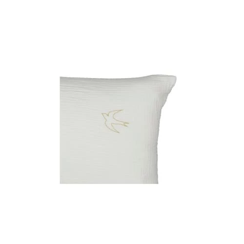 Chouchouette Coussins Enfant Coussin 30x50 Brodé Hirondelle Ivoire 4 Chouchouette Coussins Enfant Coussin 30x50 Brodé Hirondelle Ivoire – Image 2
