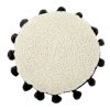 Lorena Canals Coussins Enfant Coussin à Pompons Circulaire Noir -Coussins enfant Soldes 2022 coussin a pompons circulaire noir