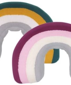 Kindsgut Coussins Enfant Coussin Arc-en-Ciel En Coton Rose -Coussins enfant Soldes 2022 coussin arc en ciel en coton rose 3