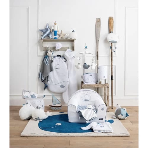 Sauthon Coussins Enfant Coussin Blue Baleine (40 X 30 Cm) 5 Sauthon Coussins Enfant Coussin Blue Baleine (40 X 30 Cm) – Image 3