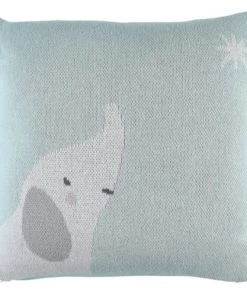 Noukie's Coussins Enfant Coussin Carré Eléphant Anna & Milo (37 X 37 Cm)