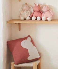 Noukie's Coussins Enfant Coussin Carré Lapin Lina & Joy (36 X 36 Cm) -Coussins enfant Soldes 2022 coussin carre lapin lina joy 36 x 36 cm 4
