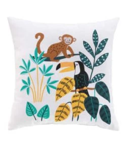 Douceur D'Intérieur Coussins Enfant Coussin Coton Blanc 40x40cm -Coussins enfant Soldes 2022 coussin coton blanc 40x40cm 4