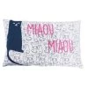 Future Home Coussins Enfant Coussin Coton Blanc Et Bleu Avec Chat 30x50cm -Coussins enfant Soldes 2022 coussin coton blanc et bleu avec chat 30x50cm