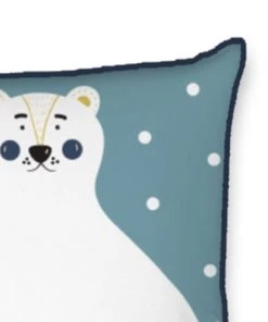Future Home Coussins Enfant Coussin Coton Bleu Avec Ours Blanc 40x40cm 7 Future Home Coussins Enfant Coussin Coton Bleu Avec Ours Blanc 40x40cm -Coussins enfant Soldes 2022 coussin coton bleu avec ours blanc 40x40cm 1