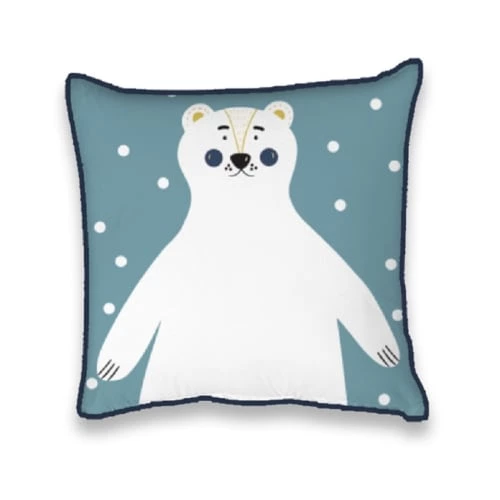Future Home Coussins Enfant Coussin Coton Bleu Avec Ours Blanc 40x40cm 3 Future Home Coussins Enfant Coussin Coton Bleu Avec Ours Blanc 40x40cm