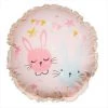 Future Home Coussins Enfant Coussin Coton Rose Et Bleu Avec Lapin 35cm -Coussins enfant Soldes 2022 coussin coton rose et bleu avec lapin 35cm