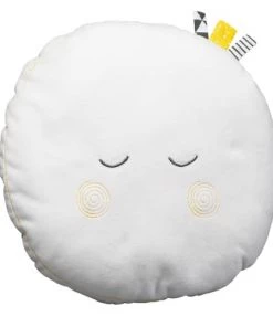 Sauthon Coussins Enfant Coussin Déco Lune 27x27cm En Velours Blanc