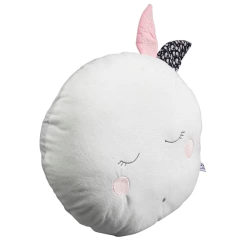 Sauthon Coussins Enfant Coussin Déco Lune 30x30cm En Polyester Blanc 4 Sauthon Coussins Enfant Coussin Déco Lune 30x30cm En Polyester Blanc – Image 2