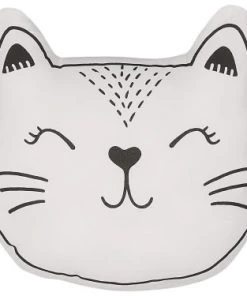 Beliani Coussins Enfant Coussin Décoratif En Tissu Blanc 42x12cm