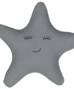 Beliani Coussins Enfant Coussin Décoratif En Tissu Gris 40x12cm