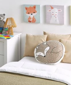 Beliani Coussins Enfant Coussin Décoratif En Tissu Gris 50x12cm -Coussins enfant Soldes 2022 coussin decoratif en tissu gris 50x12cm 1