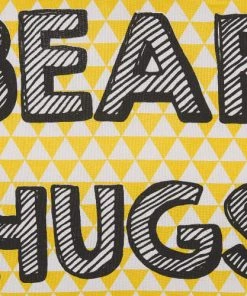 Beliani Coussins Enfant Coussin Décoratif En Tissu Jaune 40x12cm -Coussins enfant Soldes 2022 coussin decoratif en tissu jaune 40x12cm 3