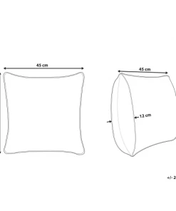 Beliani Coussins Enfant Coussin Décoratif En Tissu Jaune 45x12cm -Coussins enfant Soldes 2022 coussin decoratif en tissu jaune 45x12cm