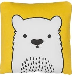 Beliani Coussins Enfant Coussin Décoratif En Tissu Jaune 45x12cm -Coussins enfant Soldes 2022 coussin decoratif en tissu jaune 45x12cm 5