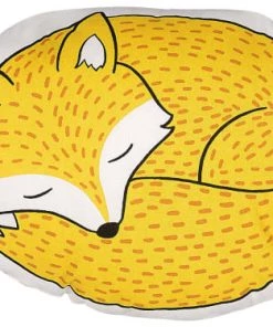 Beliani Coussins Enfant Coussin Décoratif En Tissu Jaune 50x12cm