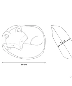 Beliani Coussins Enfant Coussin Décoratif En Tissu Jaune 50x12cm -Coussins enfant Soldes 2022 coussin decoratif en tissu jaune 50x12cm