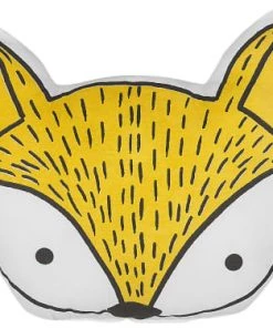 Beliani Coussins Enfant Coussin Décoratif En Tissu Jaune 50x12cm