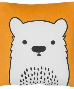 Beliani Coussins Enfant Coussin Décoratif En Tissu Orange 45x12cm