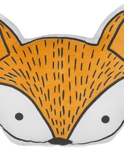 Beliani Coussins Enfant Coussin Décoratif En Tissu Orange 50x12cm