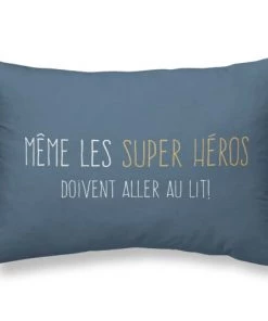 Today Coussins Enfant Coussin Déhoussable Enfant Imprimé En Coton Bleu 30x50 Cm