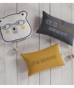 Today Coussins Enfant Coussin Déhoussable Enfant Imprimé En Coton Jaune 30x50 Cm -Coussins enfant Soldes 2022 coussin dehoussable enfant imprime en coton jaune 30x50 cm 2